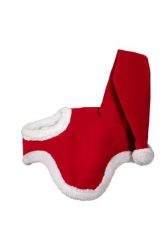 Czapka świąteczna dla konia HKM Christmas Liverpool. Czerwone czapki damskie HKM, bez wzorów, z materiału. Za 108.00 zł.
