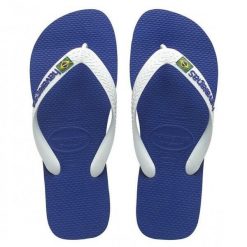 Klapki Havaianas Model 4110850 Kolor Niebieski. Niebieskie klapki damskie Havaianas, bez wzorów, z gumy, bez obcasa, bez zapięcia. W wyprzedaży za 141.40 zł.