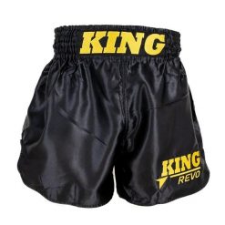 Szorty do boksu tajskiego King Pro Boxing Revo 2. Czarne spodenki sportowe damskie KING PRO BOXING, m, bez wzorów, z satyny, na fitness i siłownię. Za 260.50 zł.