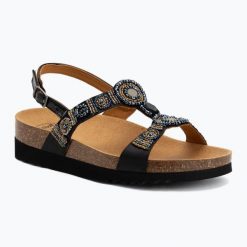 Sandały damskie Scholl Bogota Sandal Med. Czarne sandały damskie Scholl, bez wzorów, z materiału, bez obcasa, bez zapięcia. Za 289.99 zł.