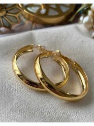 Luseera Pozłacane kolczyki-kreole rozmiar: onesize. Żółte kolczyki damskie Luseera, pozłacane. Za 34.99 zł.