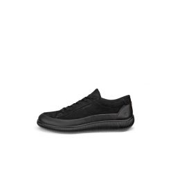 Sznurowane trampki damskie Ecco Soft Zero. Czarne trampki damskie ECCO, bez wzorów, z nubiku, bez zapięcia. Za 533.65 zł.