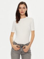 Calvin Klein T-Shirt K20K208052 Biały Slim Fit. Białe t-shirty damskie Calvin Klein, xxs, bez wzorów, bez kołnierzyka. Za 199.99 zł.