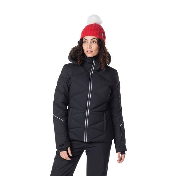 Kurtka narciarska Rossignol W Staci czarna. Czarne kurtki damskie Rossignol, na zimę, xl, z aplikacjami, z materiału, bez kaptura. Za 1,459.00 zł.