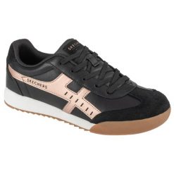 Buty sportowe Sneakersy damskie, Skechers Zinger - Metallic Roads. Czarne obuwie sportowe casual damskie Skechers, trekkingowe. Za 299.99 zł.