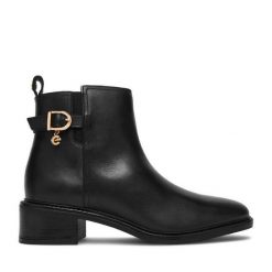 Botki MEXX. Czarne botki damskie Mexx, bez obcasa, na słupku, bez zapięcia. Za 379.99 zł.