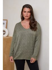 Curvy Lady Sweter w kolorze khaki rozmiar: 40/42. Brązowe swetry klasyczne damskie Curvy Lady, ze splotem, bez kołnierzyka. Za 123.82 zł.