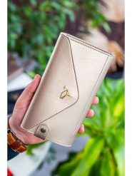 MORI Portfel w kolorze złotym - 20 x 10 x 3 cm rozmiar: onesize. Żółte portfele damskie MORI, bez wzorów, z materiału. Za 65.99 zł.