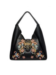 Just Cavalli Torebka 80RA4BA6 ZSE08 Czarny. Czarne torebki klasyczne damskie Just Cavalli, ze skóry, bez dodatków. Za 849.99 zł.