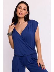 Be Wear Bluzka w kolorze granatowym rozmiar: XL. Niebieskie bluzki damskie Be Wear, xl, bez wzorów, bez kołnierzyka, bez ramiączek. Za 97.28 zł.
