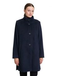Betty Barclay Płaszcz w kolorze granatowym rozmiar: 48. Niebieskie płaszcze damskie Betty Barclay, bez wzorów, z wełny, bez kaptura. Za 347.99 zł.