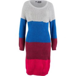Sukienka dzianinowa w paski bonprix czerwony - w paski. Czerwone sukienki damskie bonprix, w paski, z dzianiny. Za 89.99 zł.