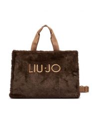 Liu Jo Torebka 2F6037 E0218 Brązowy. Brązowe shopper bag Liu Jo, z materiału, bez dodatków. Za 469.99 zł.