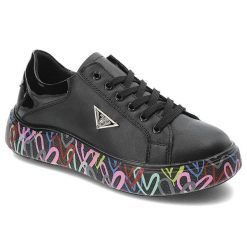 Czarne Sneakersy Filippo Modne Skórzane Buty Damskie. Czarne obuwie sportowe damskie Filippo, na wiosnę, ze skóry, bez zapięcia. Za 169.00 zł.