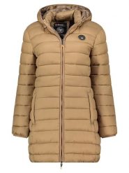 Geographical Norway Płaszcz pikowany "Atikamap" w kolorze szarobrązowym rozmiar: XXL. Brązowe płaszcze damskie Geographical Norway, xxl, bez wzorów, bez kaptura. Za 175.67 zł.