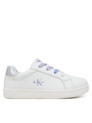 Calvin Klein Jeans Sneakersy Low Cut Lece-UP V1A9-82009-1355X S Biały. Białe buty sportowe dziewczęce Calvin Klein Jeans, bez wzorów, z jeansu, bez zapięcia. Za 209.99 zł.