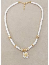 Nakkash Pozłacany naszyjnik z zawieszką - dł. 43 cm rozmiar: onesize. Białe naszyjniki damskie Nakkash, pozłacane. Za 21.99 zł.