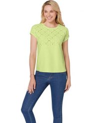 WITT WEIDEN Koszulka w kolorze zielonym rozmiar: 48. Zielone koszulki damskie WITT WEIDEN, bez wzorów, z bawełny, bez kołnierzyka, bez ramiączek. Za 52.79 zł.