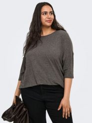 ONLY Carmakoma Bluzka w kolorze antracytowym rozmiar: XL-54. Czarne bluzki damskie Only Carmakoma, xl, bez wzorów, bez kołnierzyka, bez ramiączek. Za 59.95 zł.