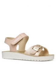 Geox Sandały J Sandal Costarei Gi J15EAB 0BCBN C8172 M Różowy. Czerwone sandały dziewczęce Geox, ze skóry, bez obcasa, bez zapięcia. Za 209.99 zł.