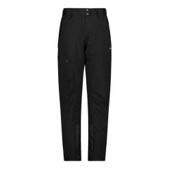 Spodnie damskie narciarskie CMP 34W3946. Czarne spodnie sportowe damskie CMP, na zimę, s, bez wzorów, narciarskie. Za 419.99 zł.