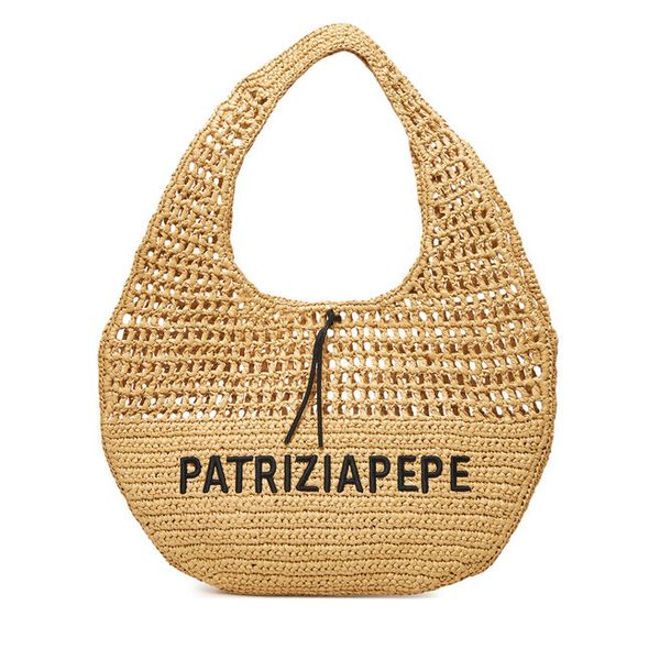 Torebka Patrizia Pepe. Brązowe shopper bag Patrizia Pepe, bez wzorów, bez dodatków. Za 569.99 zł.