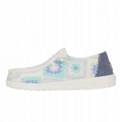 HEYDUDE Damskie Mokasyny Wendy Cottage Crochet. Niebieskie mokasyny damskie Hey dude, z materiału, bez obcasa. Za 229.00 zł.