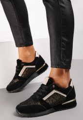 Czarne Sneakersy Rekke. Czarne obuwie sportowe casual damskie Renee, z jeansu. Za 89.99 zł.