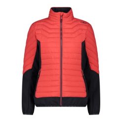 Damska kurtka hybrydowa CMP. Czerwone kurtki damskie CMP, xs, bez wzorów, z softshellu, bez kaptura. W wyprzedaży za 534.50 zł.