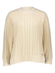 Pepe Jeans Sweter w kolorze kremowym rozmiar: S. Brązowe swetry klasyczne damskie Pepe Jeans, s, z bawełny, bez kołnierzyka. Za 122.96 zł.