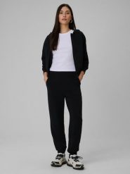 4F Spodnie dresowe z modalem joggery damskie - czarne XS. Czarne spodnie dresowe damskie 4F, xs, bez wzorów, z dresówki. Za 189.99 zł.