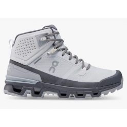 Buty trekkingowe damskie On Running Cloudrock 2 Wodoodporne Jasnoszare. Szare obuwie trekkingowe damskie On Running, bez zapięcia. W wyprzedaży za 835.50 zł.