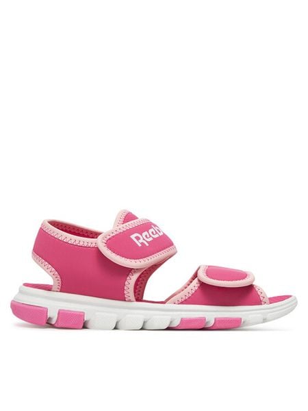 Reebok Sandały CP92-26028(IV)DZ Różowy. Czerwone sandały dziewczęce Reebok, z syntetyku, bez obcasa, bez zapięcia. Za 99.99 zł.