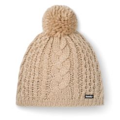 Czapka Eisbar Afra Pompon MÜ. Szare czapki damskie Eisbär, na zimę, bez wzorów, z materiału. Za 151.00 zł.