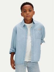 Calvin Klein Koszula jeansowa LVCKSJB30B Niebieski Regular Fit. Niebieskie koszule chłopięce Calvin Klein, bez wzorów, z bawełny, bez kołnierzyka, bez ramiączek. Za 249.99 zł.