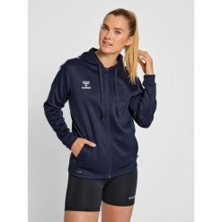 Bluza fitness damska Hummel hmlCore. Niebieskie bluzy damskie Hummel, xs, bez wzorów, bez kaptura. Za 229.50 zł.