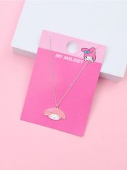 Naszyjnik My Melody - srebrny. Szare naszyjniki damskie Sinsay, metalowe. Za 12.99 zł.