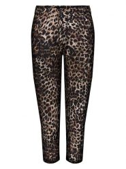 ONLY Carmakoma Spodnie w kolorze czarno-jasnobrązowym rozmiar: 42/L32. Brązowe spodnie materiałowe damskie Only Carmakoma, bez wzorów, z materiału. Za 95.69 zł.