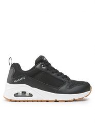Skechers Sneakersy Uno Inside Matters 155005/BKW Czarny. Czarne obuwie sportowe damskie Skechers, z materiału, bez zapięcia. Za 199.99 zł.