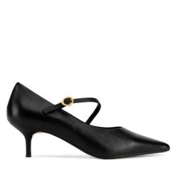 Szpilki GINO ROSSI. Czarne szpilki damskie Gino Rossi, bez wzorów, bez obcasa, na szpilce, bez zapięcia. Za 329.99 zł.