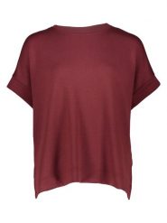 Vero Moda Koszulka w kolorze brązowoczerwonym rozmiar: L. Brązowe bluzki damskie Vero Moda, l, bez wzorów, bez kołnierzyka, bez ramiączek. Za 70.57 zł.