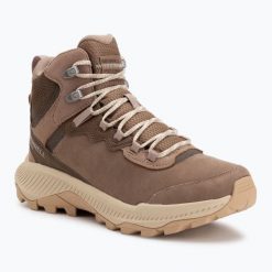 Buty turystyczne damskie Merrell Speed Strike 2 Ltr Thrm Mid Wp. Brązowe obuwie trekkingowe damskie Merrell, bez zapięcia. Za 509.99 zł.