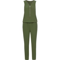 Kombinezon z zamkiem bonprix oliwkowy. Zielone kombinezony damskie bonprix, eleganckie. Za 109.99 zł.