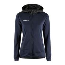 Damska kurtka dresowa z pełnym zamkiem błyskawicznym Craft Extend. Niebieskie kurtki sportowe damskie Craft, m, bez wzorów, z dresówki, bez kaptura. Za 328.00 zł.