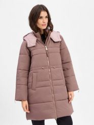 Liu Jo Collection płaszcz puchowy Kobiety brązowy, XL. Brązowe płaszcze damskie Liu Jo Collection, xl, bez wzorów, z puchu, bez kaptura. Za 1,249.95 zł.