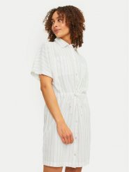 JJXX Sukienka koszulowa Sana 12249747 Biały Relaxed Fit. Białe sukienki damskie JJXX, bez wzorów, z bawełny, bez ramiączek. Za 109.99 zł.