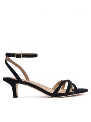 LAUREN RALPH LAUREN Sandały Kendyl Kitten 802P06395008 Czarny. Czarne sandały damskie Lauren Ralph Lauren, bez wzorów, ze skóry, bez obcasa, na szpilce, bez zapięcia. Za 729.99 zł.