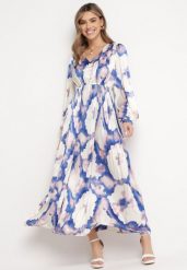 Beżowo-Fioletowa Satynowa Sukienka Maxi Rozkloszowana z Guzikami Ulrina. Brązowe sukienki damskie Born2be, bez wzorów, z materiału, eleganckie, bez ramiączek. W wyprzedaży za 144.49 zł.
