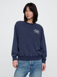 GAP Bluza w kolorze granatowym rozmiar: L. Niebieskie bluzy damskie GAP, l, bez wzorów, bez kaptura. Za 140.53 zł.