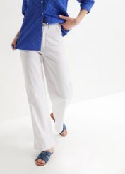 Dżinsy ze stretchem Wide Fit. Białe jeansy damskie bonprix. Za 109.99 zł.